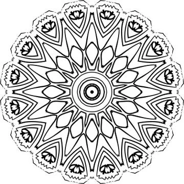 Mandala isolated on white background. Abstract pattern vector illustration. R イラスト素材