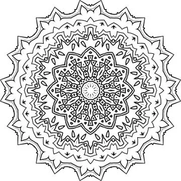 Mandala isolated on white background. Abstract pattern vector illustration. R イラスト素材