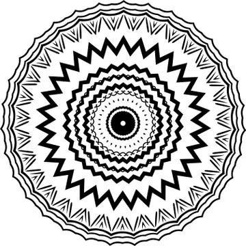 Mandala isolated on white background. Abstract pattern vector illustration. R Illustrazione stock