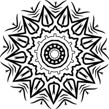 Mandala isolated on white background. Abstract pattern vector illustration. R Stock Illustration