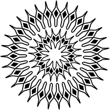 Mandala isolated on white background. Abstract pattern vector illustration. R Illustrazione stock
