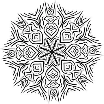 Mandala isolated on white background. Abstract pattern vector illustration. R Illustrazione stock