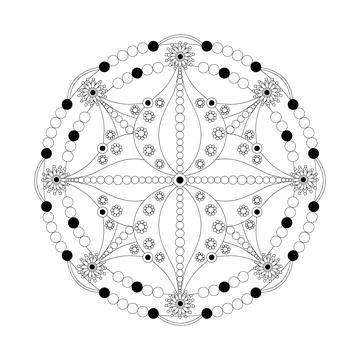 Mandala isolated on white background. Stock Illustration
