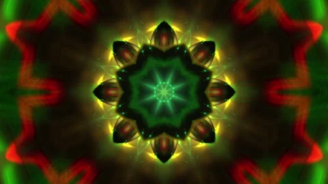 Mandala Keleidoscopic Patterns Stock Footage 264035873