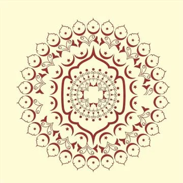 Mandala Laser cut cnc panel design for metal, wooden room divider. Stock Illustration