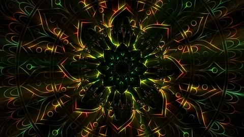 Mandala Light Rays Stock Footage 85890227