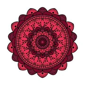 Mandala Line Template 스톡 일러스트