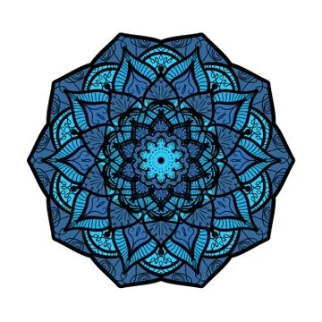 Mandala Line Template Stock Illustration