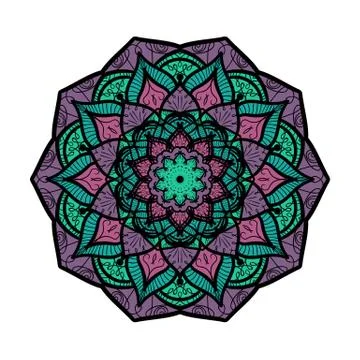 Mandala Line Template Stock Illustration