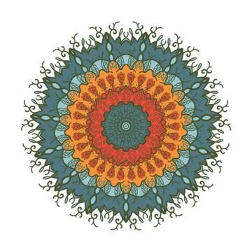 Mandala Line Template Stock Illustration