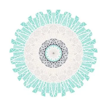 Mandala Line Template Stock Illustration