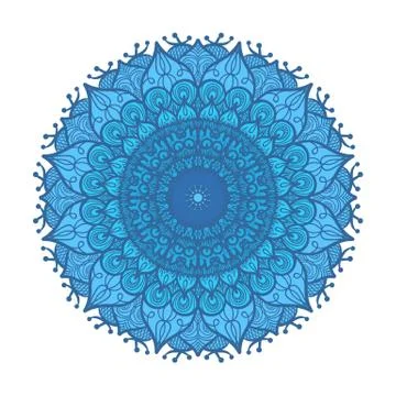 Mandala Line Template Stock Illustration