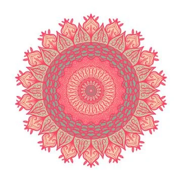 Mandala Line Template Stock Illustration