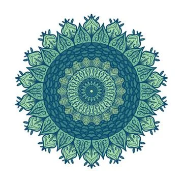 Mandala Line Template Stock Illustration