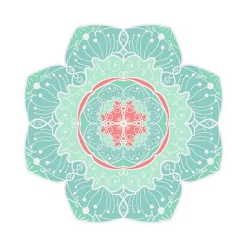 Mandala Line Template Stock Illustration