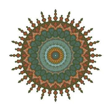 Mandala Line Template Stock Illustration