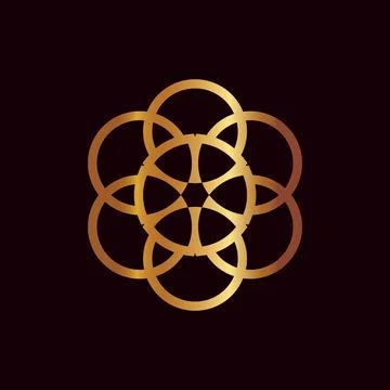 Mandala logo element template, suitable for spa, yoga, meditation and spiri.. 스톡 일러스트