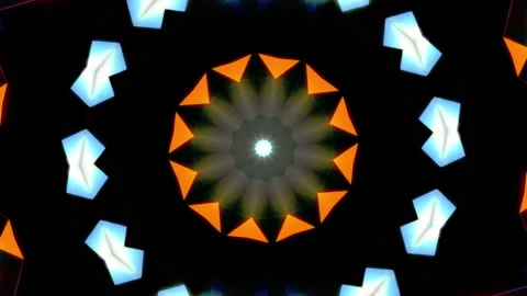 Mandala Loop. Animation of an abstract shining and looping mandala Stock Footage 163316461