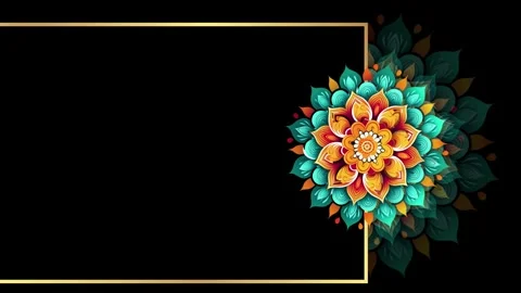 Mandala looping background footage Stockbeeldmateriaal 252423433
