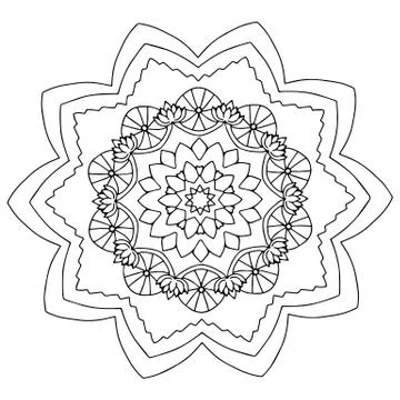 Mandala lotus Stock Illustration