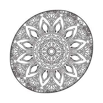 Mandala Luxury Design Illustrazione stock