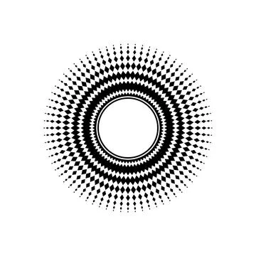 Mandala made from Rectangles Composition. Modern Contemporary Mandala for Logo, Stock Illustration