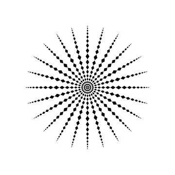 Mandala made from Rectangles Composition. Modern Contemporary Mandala for Logo, Stock Illustration