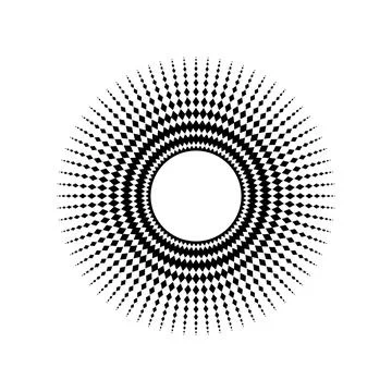 Mandala made from Rectangles Composition. Modern Contemporary Mandala for Logo, Illustrazione stock