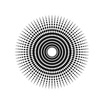 Mandala made from Rectangles Composition. Modern Contemporary Mandala for Logo, Illustrazione stock