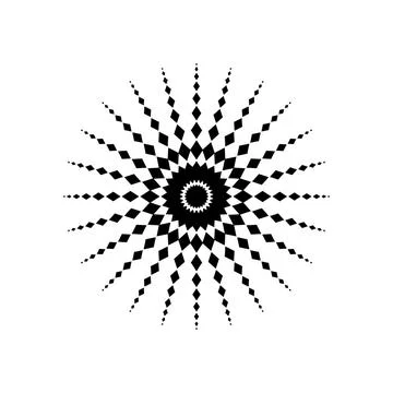 Mandala made from Rectangles Composition. Modern Contemporary Mandala for Logo, Stock Illustration