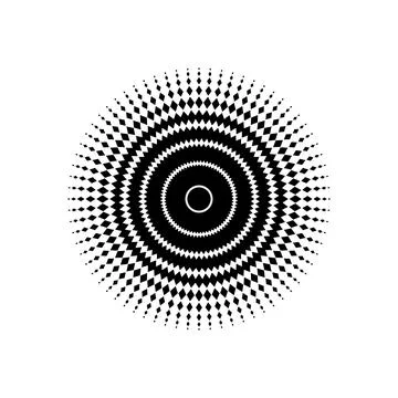 Mandala made from Rectangles Composition. Modern Contemporary Mandala for Logo, Stock Illustration