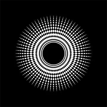 Mandala made from Rectangles Composition. Modern Contemporary Mandala for Logo, Stock Illustration