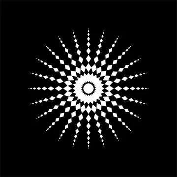 Mandala made from Rectangles Composition. Modern Contemporary Mandala for Logo, Illustrazione stock