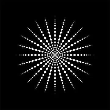 Mandala made from Rectangles Composition. Modern Contemporary Mandala for Logo, Stock Illustration