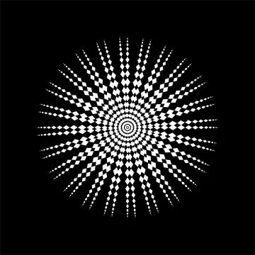 Mandala made from Rectangles Composition. Modern Contemporary Mandala for Logo, Stock Illustration