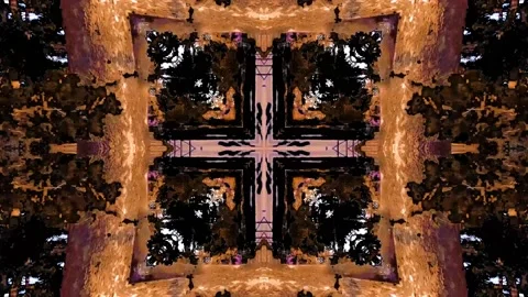 Mandala Mosaic Pattern Background - Seamless Loop Stock Footage 191301066