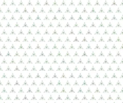 Mandala multi colour leaf design repeat pattern in white background Stock Illustration