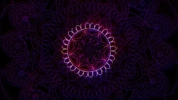 Mandala Neon Strobe Stock Footage 85890722