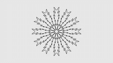 Mandala. One line drawing animation. Video clip with alpha channel. Stock Footage 285141839