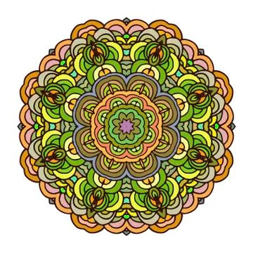 Mandala orient pattern on light background Stock Illustration