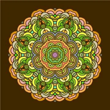 Mandala orient pattern on light background Stock Illustration