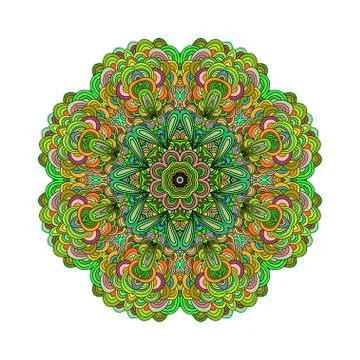 Mandala orient pattern on light background Stock Illustration