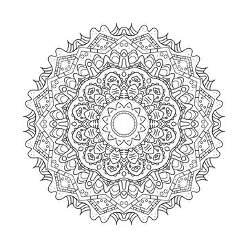 Mandala. Oriental decorative flower pattern. Vector illustration isolated on  Stock Illustration