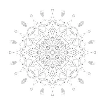 Mandala. Oriental decorative flower pattern. Vector illustration isolated on  Stock Illustration