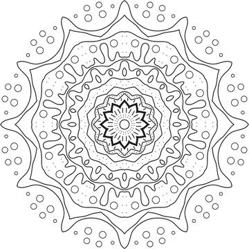 Mandala. Oriental decorative flower pattern. Vector illustration isolated on  Stock Illustration