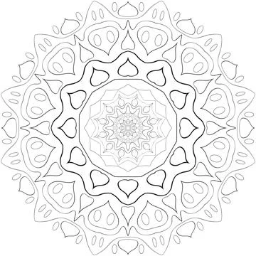 Mandala. Oriental decorative flower pattern. Vector illustration isolated on  Illustrazione stock