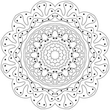Mandala. Oriental decorative flower pattern. Vector illustration isolated on  Stock Illustration