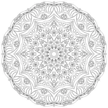 Mandala. Oriental decorative flower pattern. Vector illustration isolated o.. Stock Illustration