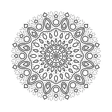 Mandala. Oriental decorative flower pattern. Vector illustration isolated o.. Stock Illustration