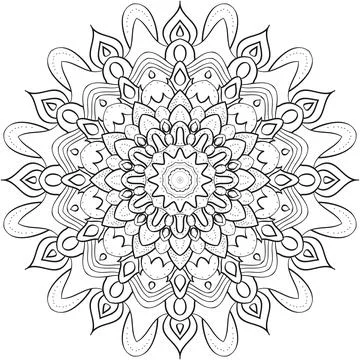 Mandala. Oriental decorative flower pattern. Vector illustration isolated o.. Stock Illustration